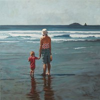 Summers hold - mother & daughter I by David Axtell