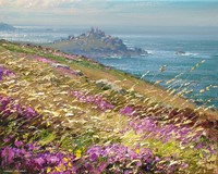 Bell Heather and Grasses, Zennor Head by Mark Preston