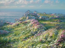 May Evening, Treen Cliff by Mark Preston