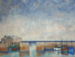 Winter sky above the harbour by Michael Praed