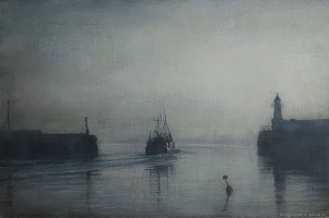 Dawn, leaving Newlyn Harbour by Benjamin Warner