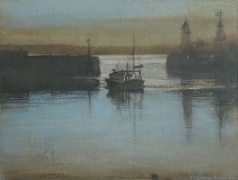 Early return, Newlyn Harbour by Benjamin Warner