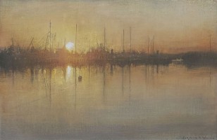 Sunrise, Newlyn Harbour by Benjamin Warner