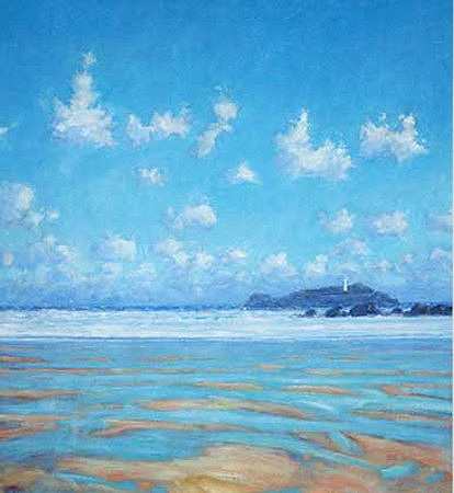 Sea and clouds, Godrevy by Robert Jones