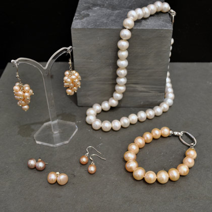 Earrings from £15 Bracelets from £25 Necklaces from £50 by Freshwater Pearls