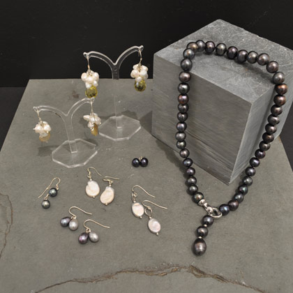 Earrings from £15 Bracelets from £25 Necklaces from £50 by Freshwater Pearls