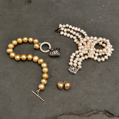 Earrings from £15 Bracelets from £25 Necklaces from £50 by Freshwater Pearls