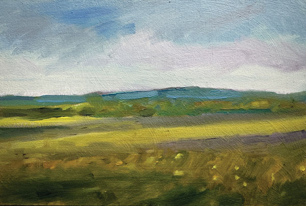Towards the blue hills by Kirsten Elswood