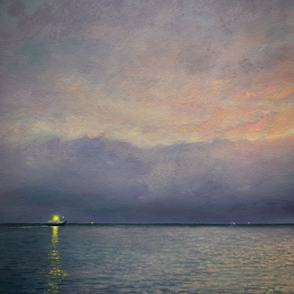 Trawler leaving Newlyn by Oliver White