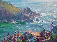 Foxgloves, Zennor Head by Mark Preston