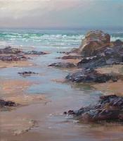 Stream, Porthmeor Beach by Mark Preston