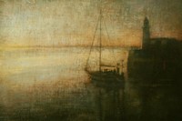 Leaving South Pier, Newlyn by Benjamin Warner