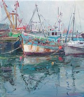 Reflections, Newlyn Harbour by Mark Preston