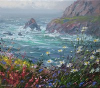 Spring flowers, Cape Cornwall by Mark Preston