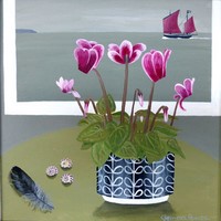 Cyclamen and Barnabus by Gemma Pearce