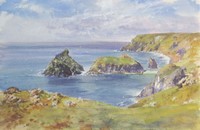 Gull Rock and Asparagus Islands, Kynance by David Rust