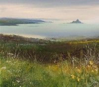 Looking Across the fields towards St Michaels Mount  by Amanda Hoskin