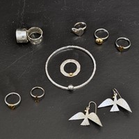 Silver / 9ct gold Rings from &pound;115 Bangles from &pound;75 by Jack Trowbridge
