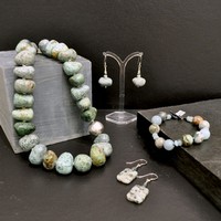 Semi-precious stones and silver Earrings from £22 Bracelets from £48 Necklaces from £62 by Tessa Tyldesley