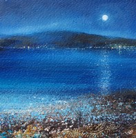 Watching the moon over Bryher, Scillies by Amanda Hoskin