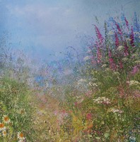 Foxgloves and wild flowers by Amanda Hoskin