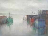 Harbour, winter reflections by Michael Praed