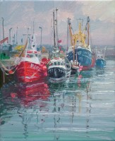 Fishing boats, Newlyn by Mark Preston