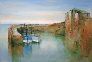 Harbour, evening light by Michael Praed