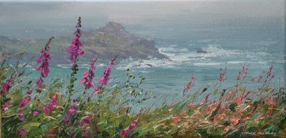 Foxgloves and Sorrel, Gurnard's Head by Mark Preston