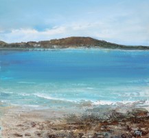 Gentle Sea, Looking towards Bryher from Tresco by Amanda Hoskin