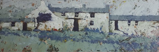 Derelict farm blue by John Piper