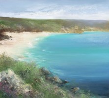 A Gentle Tide at Porthcurno  by Amanda Hoskin