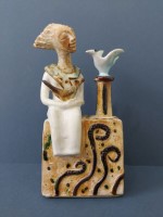 Seated bird lady (SS 022) by Shelagh Spear