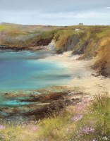 A Dazzling Turquoise and Jade Sea at Prussia Cove by Amanda Hoskin