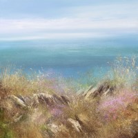 Sea pinks at Gwithian  by Amanda Hoskin