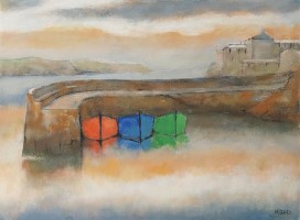 Harbour shapes, strange light by Michael Praed