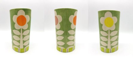 Green flower vase by Ken Eardley
