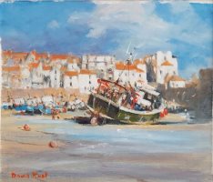 Low tide, St Ives, Cornwall by David Rust
