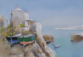 Boats above the Harbour by Michael Praed