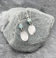 Small Pebble silver earings JW 838 by Jen Williams