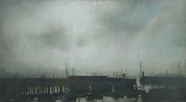 Cloudy morning, Newlyn Harbour by Benjamin Warner