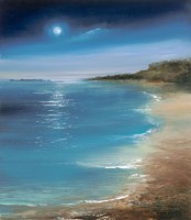 Full moon over the Eastern Isles, Scillies by Amanda Hoskin