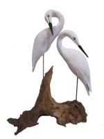 Pair of Egrets by Geoffrey Bickley