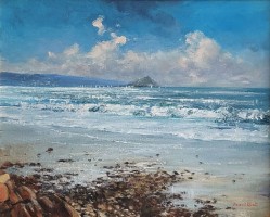 Incoming tide, Mounts Bay by David Rust