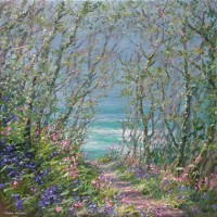 Cornish Elms, Campion and Bluebells by Mark Preston