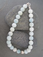 Amazonite and silver necklace (JA 176) by Jan Allison