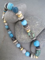 Turquoise, Howlite, Jaspers and Gold Vermeil (JA 476) by Jan Allison