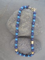 Lapis, Howlite and gold Vermeil necklace (JA 481) by Jan Allison