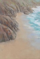 Cliffs, sand and sea, Pedne Vounder by Michael Praed