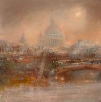A warm evening light settles over St Pauls Cathedral by Amanda Hoskin